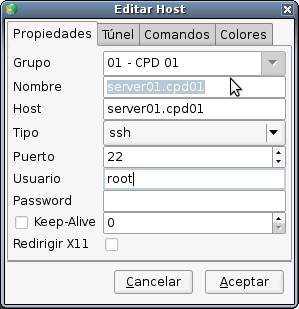 Gnome Connection Manager - agregar Gnome Connection Manager - agregar